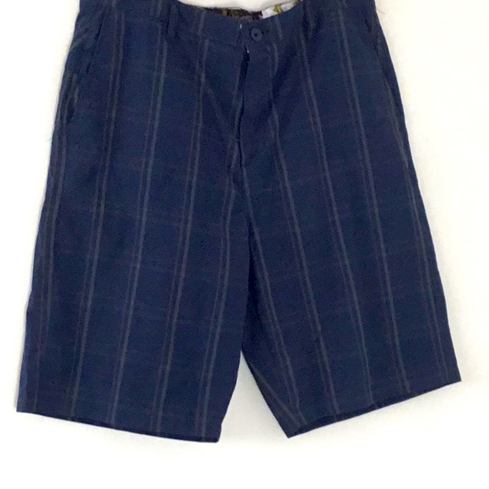 Men’s Blue Plaid Shorts, 100% Cotton. Pockets. Golf, Office, Casual. Dad. Preppy